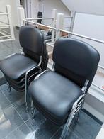 Te koop elegante lederen/metalen design stoel, Huis en Inrichting, Ophalen