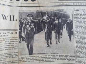 Koning Leopold terug in Brussel (krant 1950)