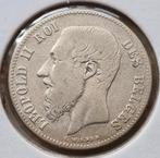 50 Cent 1868 Leopold II / Zeer zeldzaam !, Zilver, Ophalen of Verzenden, Losse munt, Zilver