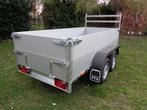 aluminium dubbelas aanhangwagen 300 x 130 750kg met coc, Ophalen, Zo goed als nieuw