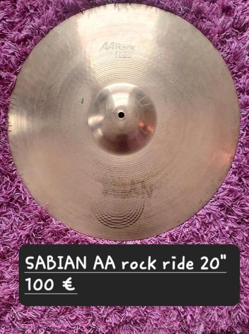 Cymbale  SABIAN AA Rock ride de 20 pouces..., Musique & Instruments, Batteries & Percussions, Utilisé, Enlèvement ou Envoi