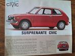 HONDA  CIVIC.  1973, Ophalen of Verzenden, Gelezen, Honda