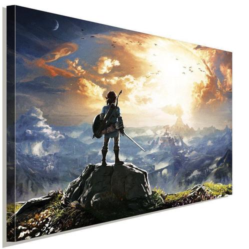 Zelda Breath Of The Wild Painting Tableau - Neuf 60x40, Collections, Posters & Affiches, Neuf, Autres sujets/thèmes, A1 jusqu'à A3