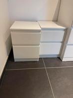 2 witte nachtkasten te koop, Enlèvement, Comme neuf