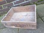 antiek houten bakje met opschrift, Minder dan 50 cm, Gebruikt, Minder dan 50 cm, Ophalen of Verzenden
