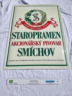 A vendre Plaque métallique de bière Tchèque Staropramen, Ophalen of Verzenden, Zo goed als nieuw, Reclamebord