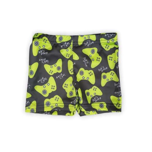 Baby jongens zwembroek game controller zwart groen 80/92 - 1, Kinderen en Baby's, Babykleding | Baby-zwemkleding, Nieuw, Zwembroek