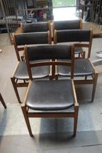 Stoelen vintage ledere zitting, Enlèvement ou Envoi