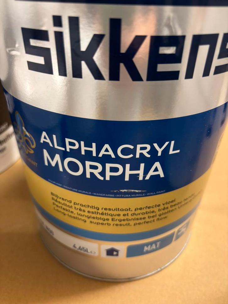 Sikkens Alphacryl Morpha donkergrijze muurverf 5liter, Hobby en Vrije tijd, Schilderen, Nieuw, Acrylverf, Ophalen