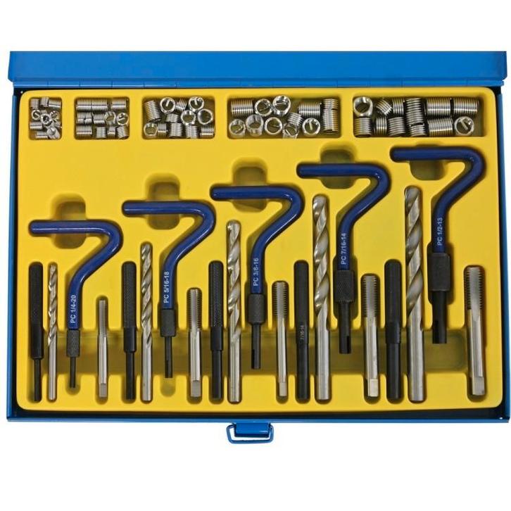 Helicoil set Engelse maten : 1/4" - 5/16 - 3/8" - 7/16" - 1/, Auto diversen, Autogereedschap, Nieuw, Ophalen of Verzenden