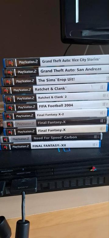 Ps2 met spelletjes en memory cards beschikbaar voor biedingen