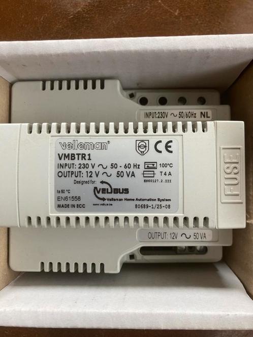 Din rail transformator voor VELBUS 12VAC 50VA VMBTR1 VMB3PS, Doe-het-zelf en Bouw, Elektriciteit en Kabels, Nieuw, Overige typen