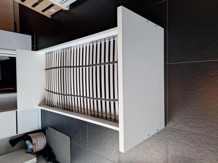 2 in 1 meegroeibed., Kinderen en Baby's, Kinderkamer | Bedden, Gebruikt, Lattenbodem, Ophalen