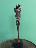 Groot Abstract bronzen beeld Koppel, Antiek en Kunst, Ophalen, Brons