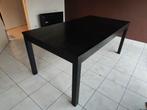 Zwarte uittrekbare tafel goede staat. Uitschuifbare tafel, Ophalen, Gebruikt, 200 cm of meer, 50 tot 100 cm
