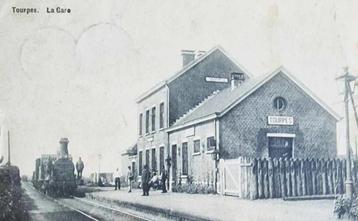 tourpes gare avec train carte postale ., Enlèvement ou Envoi, Avant 1920, Affranchie, Hainaut