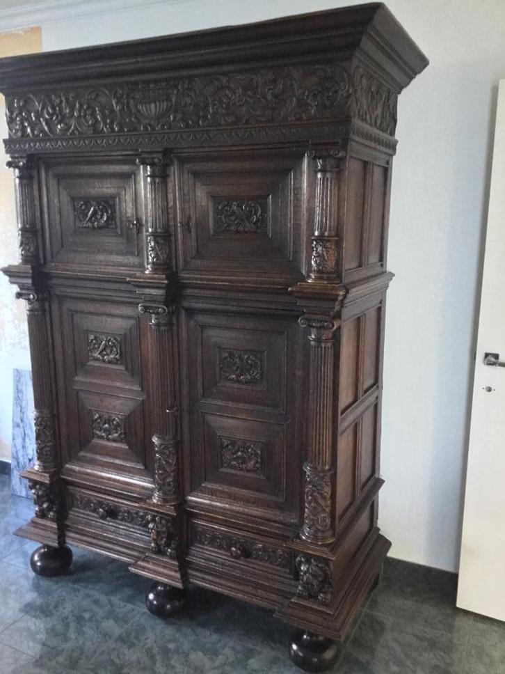 Pilaster kast 17e eeuw, Antiek en Kunst, Antiek | Meubels | Kasten, Ophalen