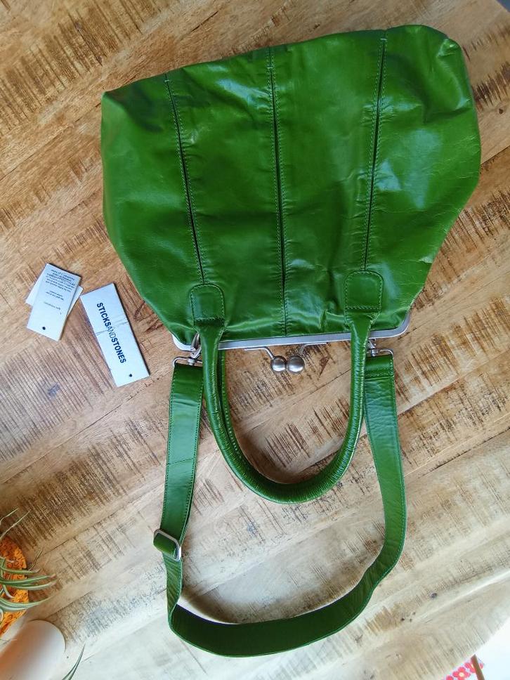Sticks and Stond Marseille bag, Handtassen en Accessoires, Tassen | Damestassen, Zo goed als nieuw, Handtas, Groen, Ophalen of Verzenden
