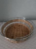 Broodmand polyproleen in verchroomd frame ronde vorm 40cm, Huis en Inrichting, Ophalen, Zo goed als nieuw, Rond, Mand