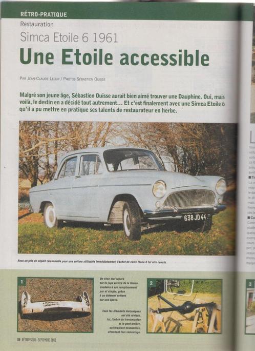 1961 Simca Etoile 6 voiture de collection, Boeken, Auto's | Boeken, Gelezen, Verzenden