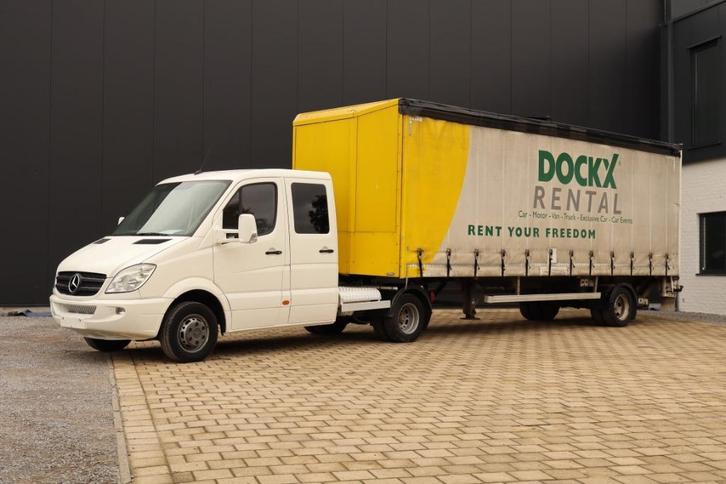 Mercedes Sprinter V6 BE trekker - schuifzeil oplegger, Auto's, Vrachtwagens, Bedrijf, Te koop, ABS, Elektrische ramen, Radio, Mercedes-Benz