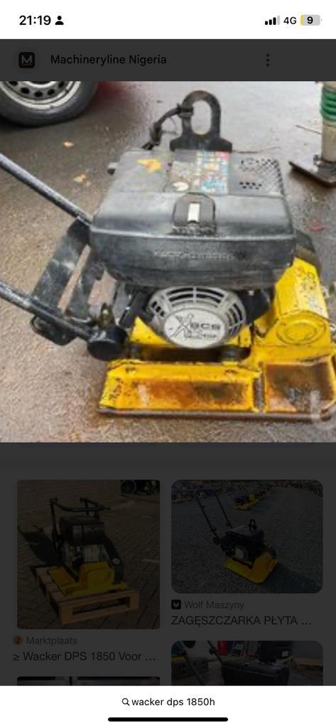 trilplaat wacker 1850h  diesel. Hatz, Doe-het-zelf en Bouw, Gereedschap | Overige machines, Gebruikt, Ophalen