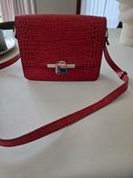 Massimo Dutti schoudertas in rood leder, Handtassen en Accessoires, Tassen | Damestassen, Ophalen, Gebruikt, Rood