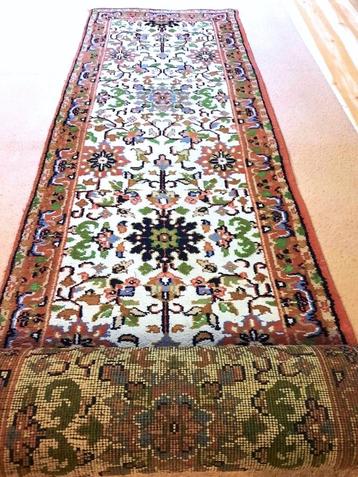 Mooie loper tapijt (Tabriz) Handgeknoopt- 310 x 80 cm