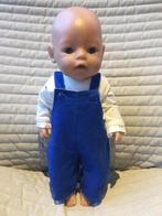 301. Babyborn: Nieuwe blauwe salopette met T-shirt, Ophalen of Verzenden, Nieuw, Babypop