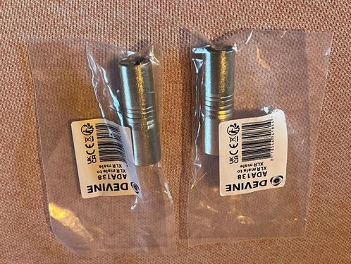 Devine ADA138 XLR male - XLR male adapter - 2 stuks, Muziek en Instrumenten, Kabels en Stekkers, Nieuw, Apparatuur, Ophalen of Verzenden
