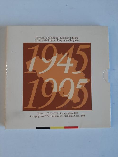 Munten Belgie FDC Set 1995 ; 50 jaar einde Tweede Wereldoorl, Postzegels en Munten, Munten | België, Setje, Overig, Ophalen of Verzenden
