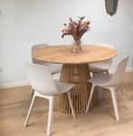Ronde eettafel “Jeanette”, Huis en Inrichting, Ophalen, Zo goed als nieuw, Vier personen, Teakhout