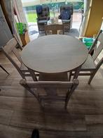 ronde tafel met 4 stoelen, Huis en Inrichting, Ophalen, Rond, Vier personen, Landelijk