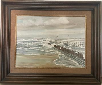 Peinture en relief de l’estacade de Nieuport signée, Enlèvement