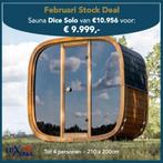 Sauna Dice Solo - Full option met kachel en montage, Ophalen of Verzenden, Nieuw, Fins of Traditioneel, Complete sauna