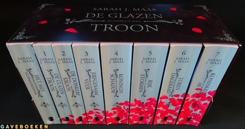 Glazen Troon in Box - Sarah J Maas - Boekerij - 8x - SC, Boeken, Fantasy, Gelezen, Ophalen of Verzenden