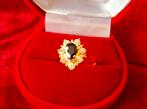 Ring met 18 karaat goud en 750 saffierdiamanten, Handtassen en Accessoires, Ringen, Ophalen, Zo goed als nieuw, Goud, Goud