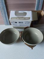 tapas schaaltjes 2 stuks setje grijs NIEUW 11 cm, Ophalen of Verzenden, Nieuw