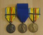 3 médailles de Service au Congo  Léopold III, Armée de terre, Enlèvement ou Envoi, Ruban, Médaille ou Ailes