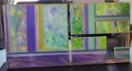 Peinture tons mauve et vert 83 x 41 cm, Ophalen, Oorspronkelijke maker, Nieuw, Schilderij