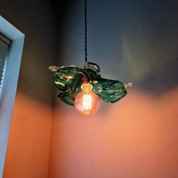 Vintage Murano glazen hanglamp.  beschikbaar voor biedingen
