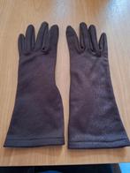 Bruine medium lange handschoenen, Handschoenen, Ophalen of Verzenden, Zo goed als nieuw, Maat 36 (S)
