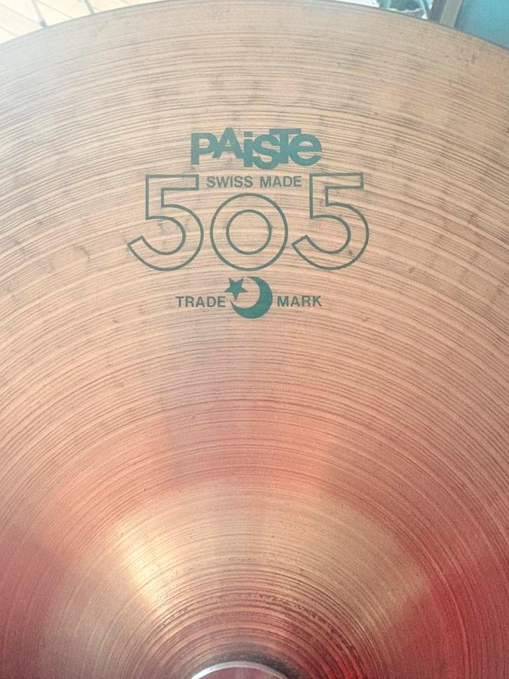 Paiste 505 Green Label 16” Crash – Vintage, Muziek en Instrumenten, Drumstellen en Slagwerk, Ophalen