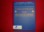 Tabellenboek voor metaaltechniek, Boeken, Schoolboeken, Ophalen of Verzenden, Zo goed als nieuw, Overige vakken, De Clippeleer / Wellekens