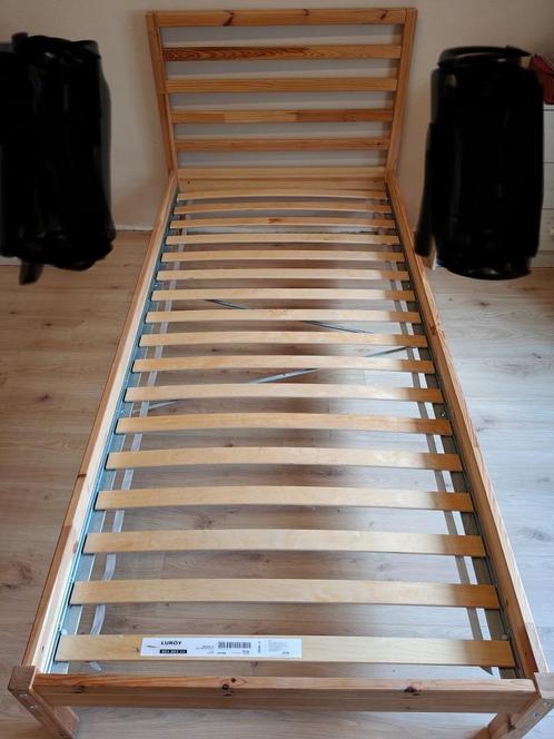 Lit Ikea Tarva, Huis en Inrichting, Slaapkamer | Bedden, Zo goed als nieuw, Eenpersoons, 90 cm, 200 cm, Hout, Ophalen