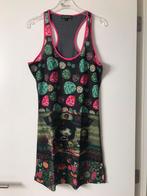 Veelkleurige grijze Etnika jurk met patronen en prints