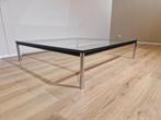 Cassina LC10-P - Salontafel - Zwart Frame - Glas - Design, Vierkant, Ophalen of Verzenden, Minder dan 50 cm, Cassina salontafel, le corbusier, design, italiaans, b&b italia