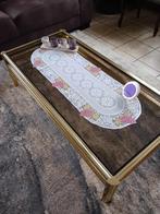 Salontafel metaal met glas 120 x 60 cm, Huis en Inrichting, Tafels | Salontafels, 50 tot 100 cm, Minder dan 50 cm, 100 tot 150 cm