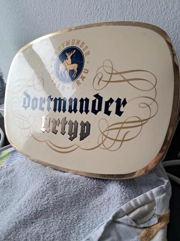 Vintage Dortmunder thier BRÄU, Verzamelen, Ophalen of Verzenden, Zo goed als nieuw, Reclamebord, Plaat of Schild, Overige merken