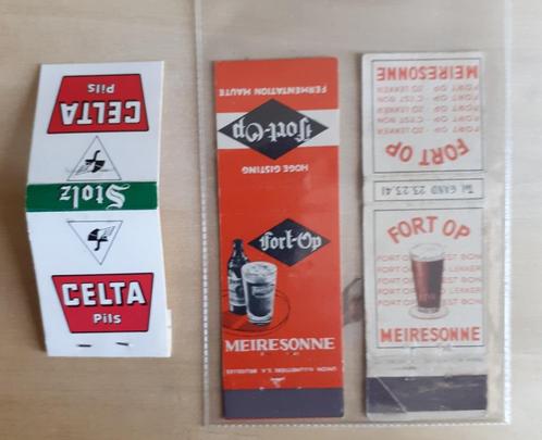 MEIRESONNE - 3 luciferhouders, Verzamelen, Merken en Reclamevoorwerpen, Gebruikt, Gebruiksvoorwerp, Ophalen of Verzenden